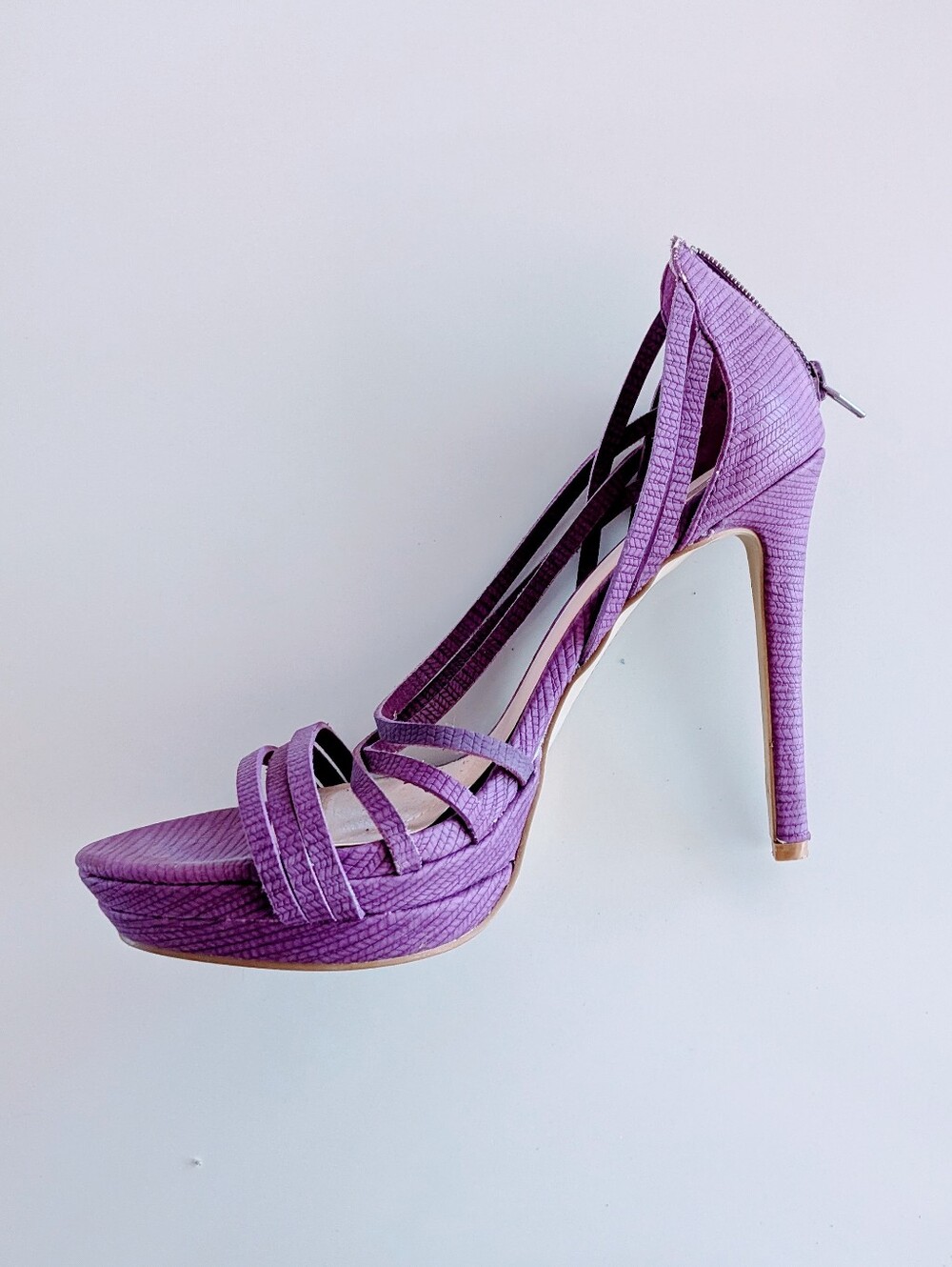 Signature Lavender Strappy Heeled Sandal
